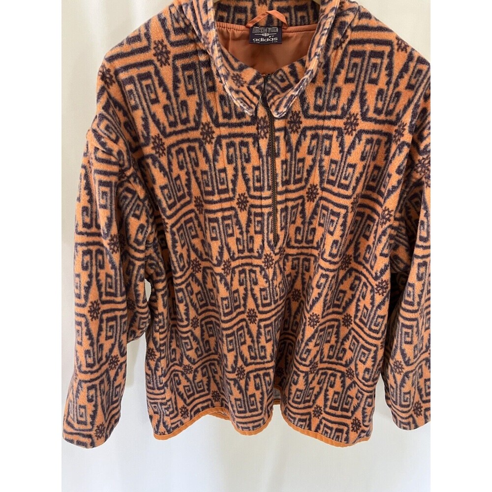 VTG Adidas Arctic & Fire Fleece Pullover Unisex 90s Geometric Half Zip MEN small